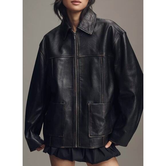 Reformation Jackets & Blazers - NEW Reformation Veda Bennett Leather Jacket